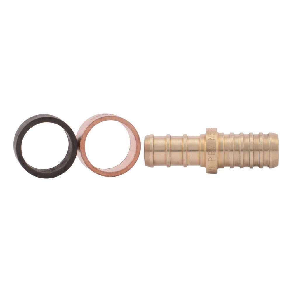 SharkBite UC4006LF 3/8 in. x 3/8 in. Brass Barb Polybutylene Adapter with Crimp Rings - 2