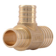 SharkBite UC414LF 1 in. x 3/4 in. x 3/4 in. Lead-Free Brass Barb Reducing Tee for PEX Tubing