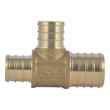 SharkBite UC414LF 1 in. x 3/4 in. x 3/4 in. Lead-Free Brass Barb Reducing Tee for PEX Tubing - 2