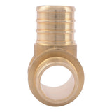 SharkBite UC414LF 1 in. x 3/4 in. x 3/4 in. Lead-Free Brass Barb Reducing Tee for PEX Tubing - 3