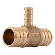 SharkBite UC417LF 3/4 in. x 3/4 in. x 3/8 in. Brass Barb Reducing Tee for PEX Pipe