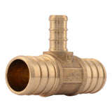 SharkBite UC417LF 3/4 in. x 3/4 in. x 3/8 in. Brass Barb Reducing Tee for PEX Pipe
