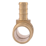 SharkBite UC417LF 3/4 in. x 3/4 in. x 3/8 in. Brass Barb Reducing Tee for PEX Pipe - 2