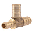 SharkBite UC434LF 1/2 in. x 3/8 in. x 1/2 in. Brass Barb Reducing Tee for PEX Pipe