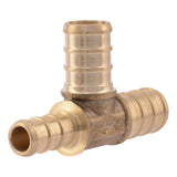 SharkBite UC434LF 1/2 in. x 3/8 in. x 1/2 in. Brass Barb Reducing Tee for PEX Pipe