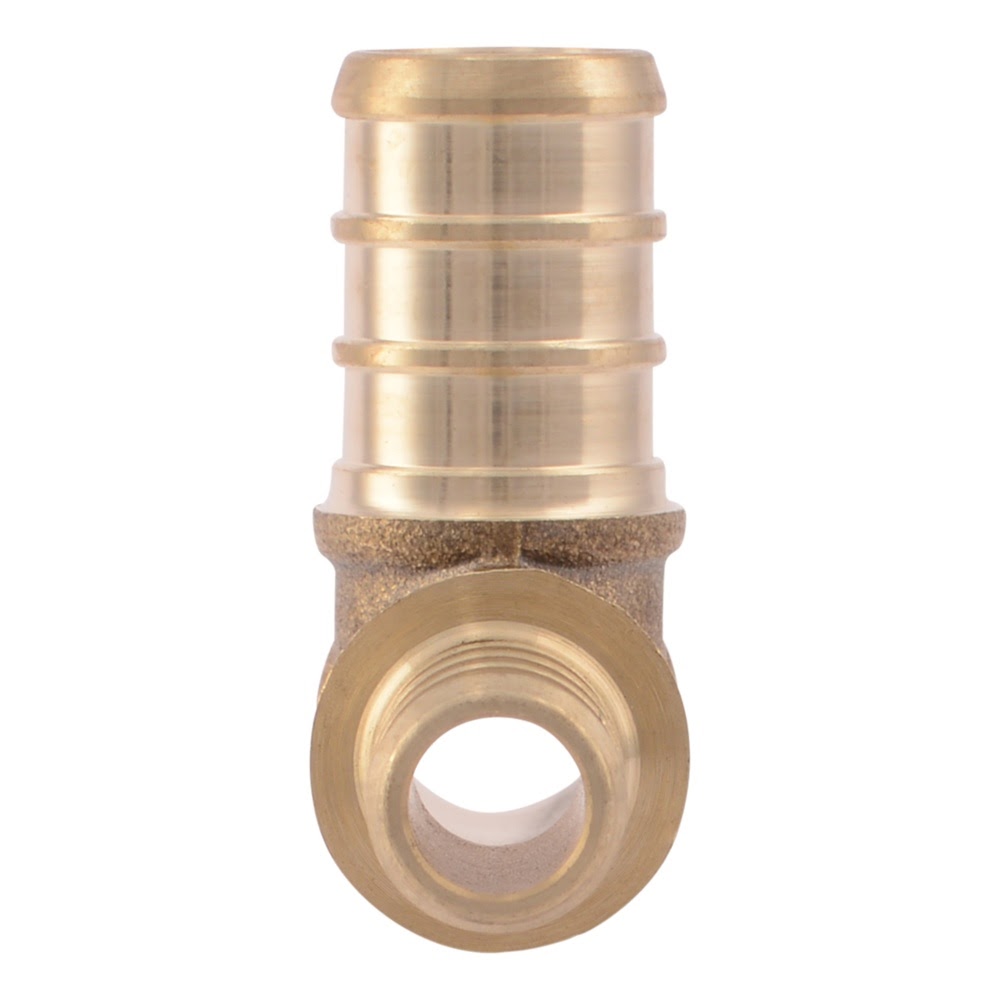 SharkBite UC434LF 1/2 in. x 3/8 in. x 1/2 in. Brass Barb Reducing Tee for PEX Pipe - 3