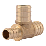 SharkBite UC444LF 3/4 in x 1/2 in x 3/4 in Brass Barb Reducing Tee Lead Free DZR Brass
