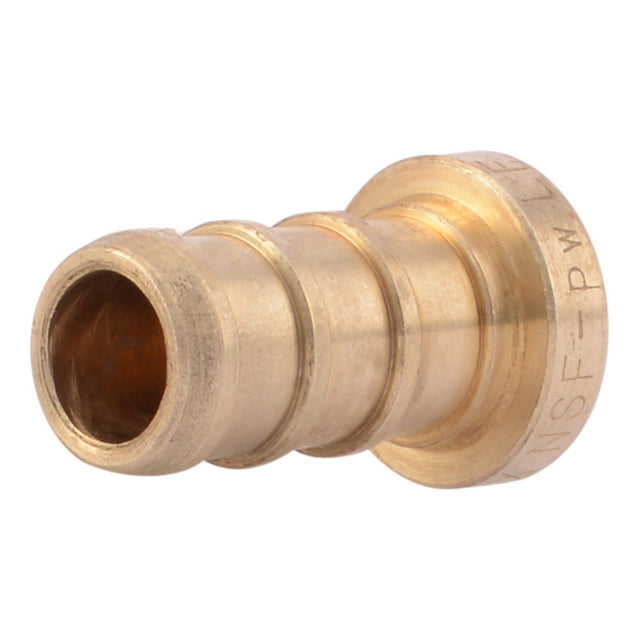 SharkBite UC512LF 3/8 in Brass Barb Plug for PEX and PERT Pipe