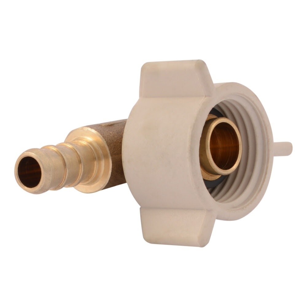 SharkBite UC531LF 3/8 in. x 1/2 in. Lead Free Brass Barb Swivel Adapter Elbow for PEX