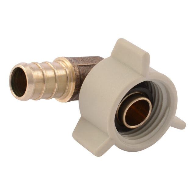 SharkBite UC532LF 1/2 in. x 1/2 in. Brass Barb Swivel Adapter Elbow with NPSM Connection