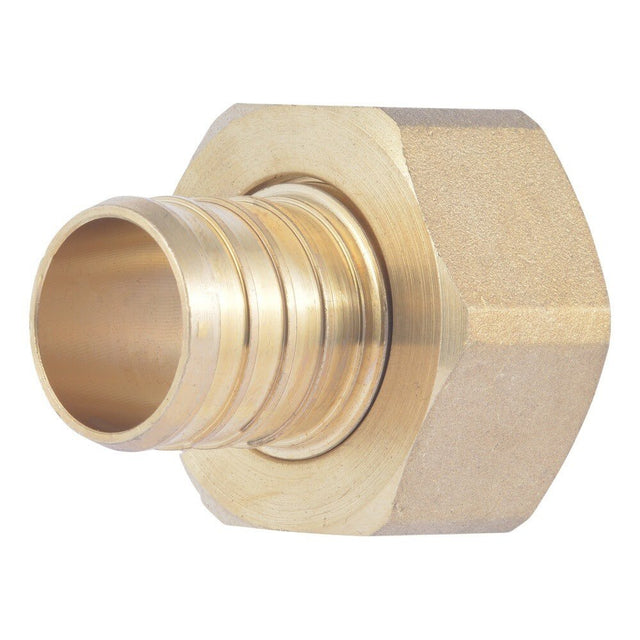SharkBite UC594LF 1 in x 1 in Brass PEX Barb x NPSM Swivel Adapter Lead Free