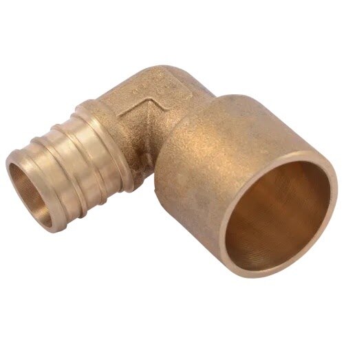 SharkBite UC626LF 3/4 in x 3/4 in Brass Barb Female Sweat Elbow Adapter for PEX to Copper