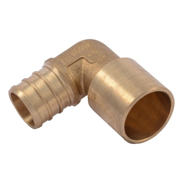 SharkBite UC628LF 3/4 in x 3/4 in Brass Barb Male Sweat Adapter Elbow for PEX to Copper