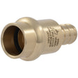 SharkBite UC716LFA 1/2 in. PEX Brass Barb x 1/2 in. Copper Press Adapter Fitting