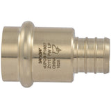 SharkBite UC722LFA 3/4 in Brass Barb x 3/4 in Copper Press Adapter Fitting for PEX Pipe - 3