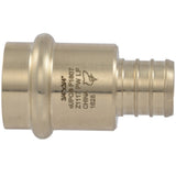 SharkBite UC722LFA 3/4 in Brass Barb x 3/4 in Copper Press Adapter Fitting for PEX Pipe - 3