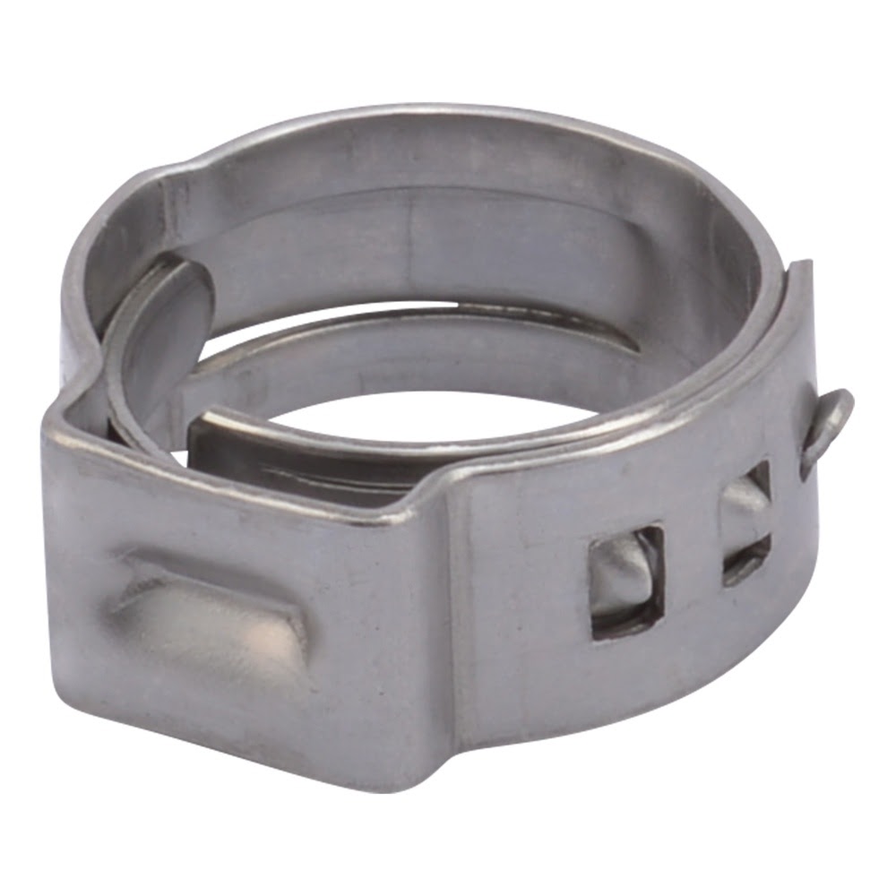 SharkBite UC952 3/8 in Stainless Steel PEX Clamp Ring for Brass or Poly Crimp Fittings