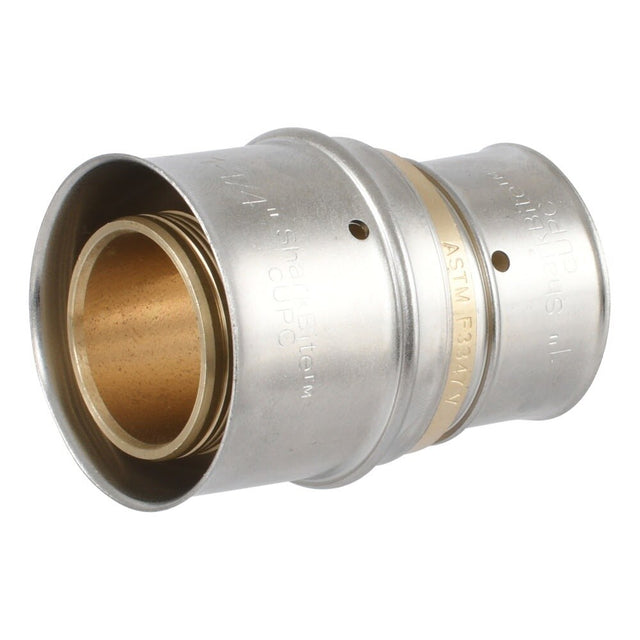 SharkBite UCP013528 1-1/4 in. x 1 in. Brass PEX Press Reducing Coupling for PEX-a and PEX-b Pipe