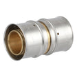 SharkBite UCP0135 1-1/4 in. x 1-1/4 in. Brass PEX Press Coupling for PEX-a and PEX-b Pipe