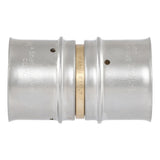 SharkBite UCP0135 1-1/4 in. x 1-1/4 in. Brass PEX Press Coupling for PEX-a and PEX-b Pipe - 3
