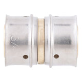 SharkBite UCP016 3/4 in x 3/4 in Brass PEX Press Coupling with Stainless Steel Sleeve - 3