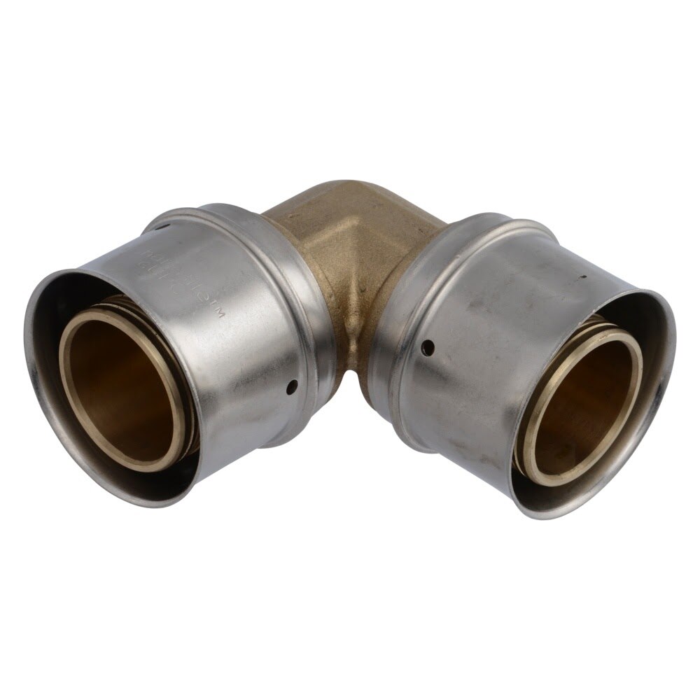 SharkBite UCP0235 1-1/4 in x 1-1/4 in Brass PEX Press Elbow for PEX Pipe