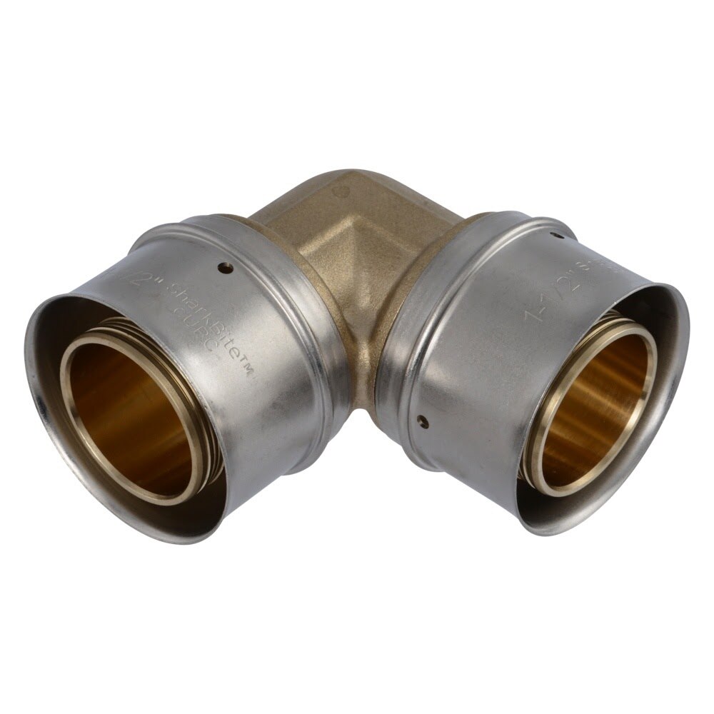 SharkBite UCP0241 1-1/2 in x 1-1/2 in Brass PEX Press Elbow