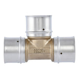 SharkBite UCP0835 1-1/4 in. x 1-1/4 in. x 1-1/4 in. Brass PEX Press Tee for PEX Pipe - 3