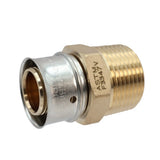 SharkBite UCP088 3/4 in x 3/4 in Brass PEX Press Adapter for PEX Connections