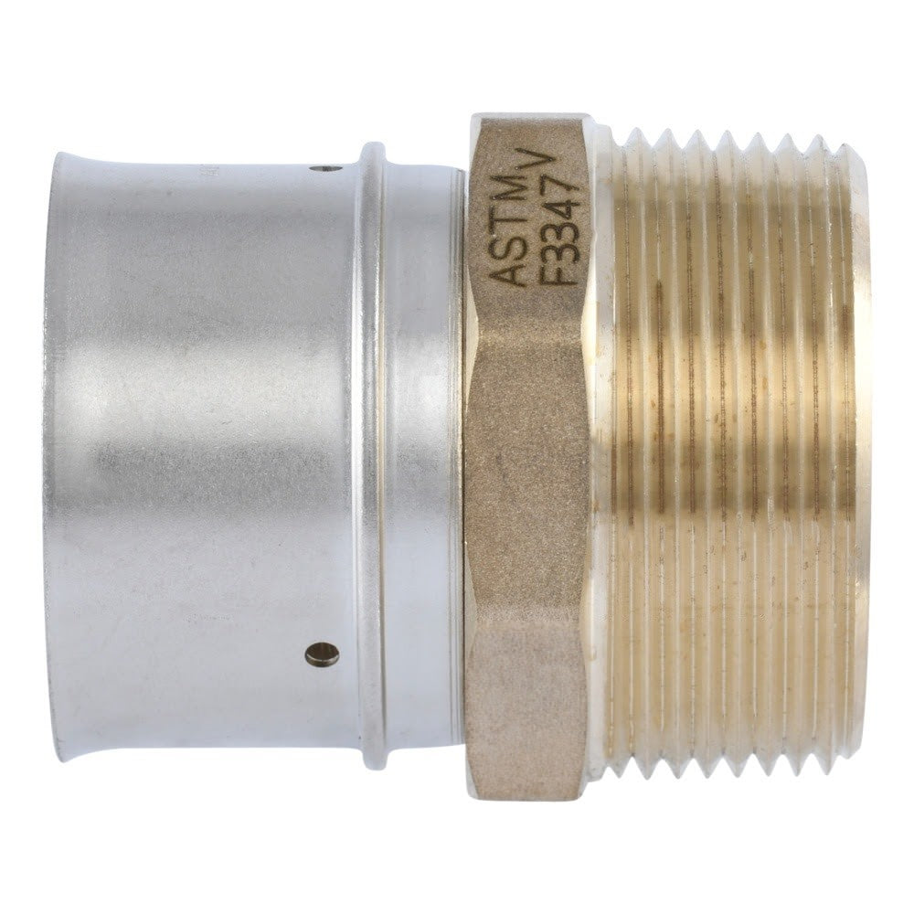 SharkBite UCP114140M 1-1/2 in. x 1-1/2 in. Brass PEX Press Male Adapter with MNPT Connection - 3