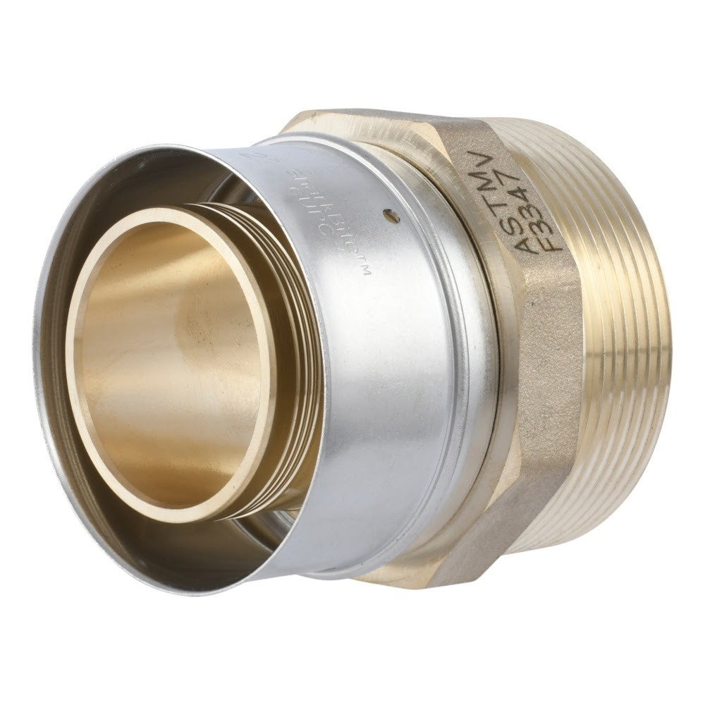SharkBite UCP115450M 2 in x 2 in Brass PEX Press Male Adapter MNPT
