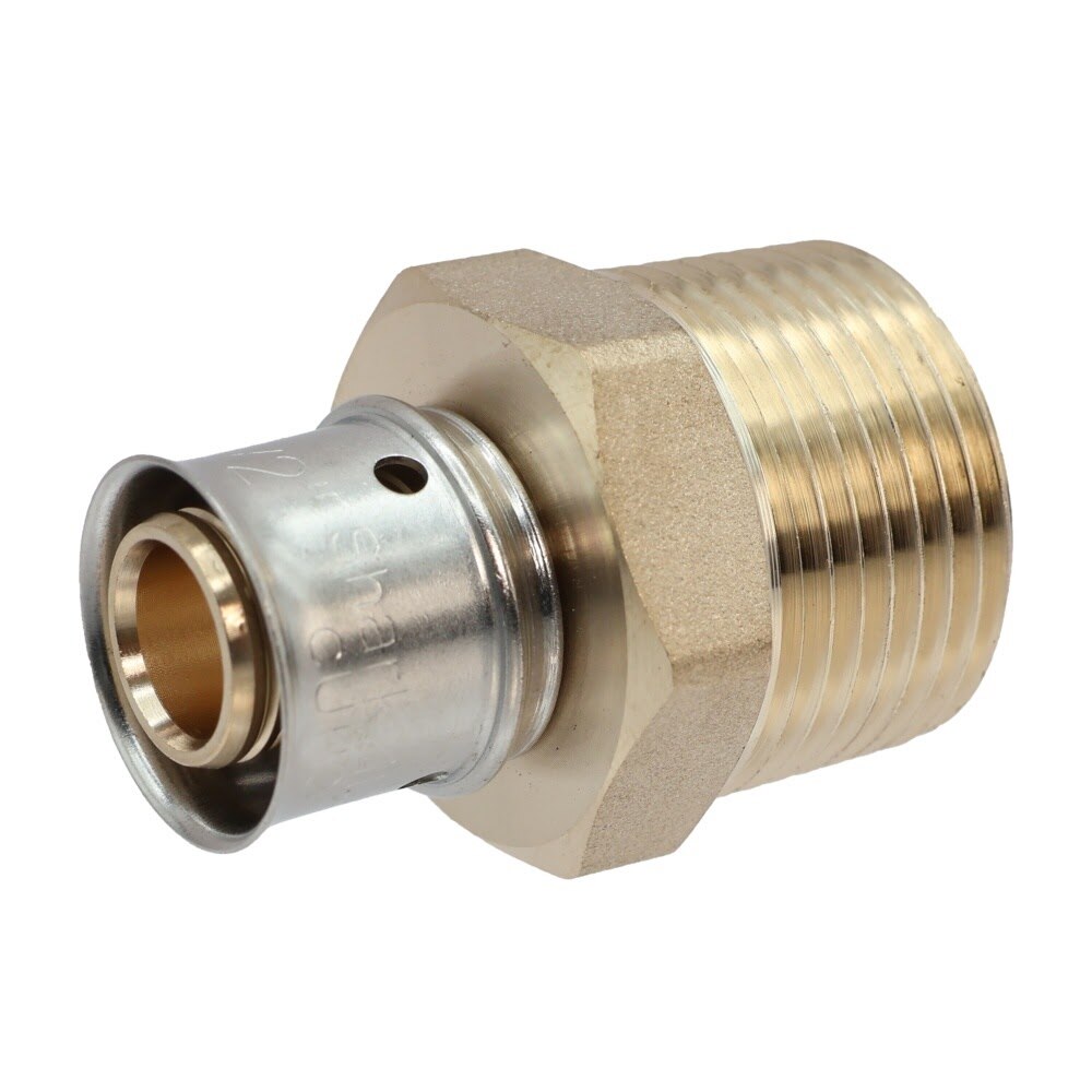 SharkBite UCP116 Brass PEX Press Male Adapter 1/2 in x 3/4 in MNPT
