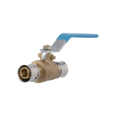 SharkBite UCP22461 1/2 in x 1/2 in Brass PEX Press Ball Valve for Water Shutoff