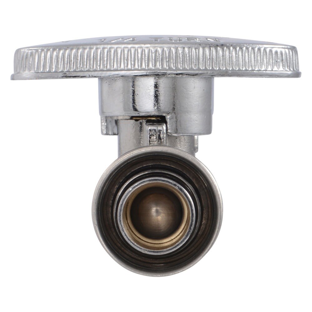 SharkBite UCP23057 1/2 in x 3/8 in OD Quarter Turn PEX Press Compression Straight Stop Valve