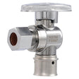 SharkBite UCP23058 1/2 in. Press x 3/8 in. OD Compression Brass Quarter Turn Angle Stop Valve