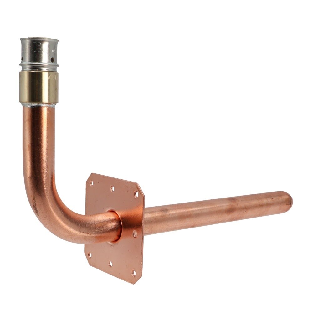 SharkBite UCP25094Z 1/2 in. PEX Press Copper Stub-Out Elbow with Bracket 4 in. x 8 in.