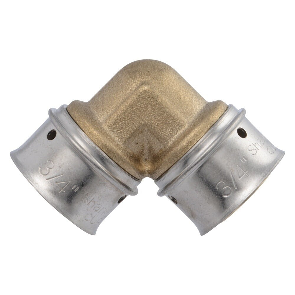 SharkBite UCP256 3/4 in. x 3/4 in. Brass PEX Press 90 Degree Elbow - 3