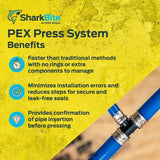 SharkBite UCP308Z 1/2 in. x 1/2 in. Brass PEX Press to FNPT Female Adapter Elbow - 3
