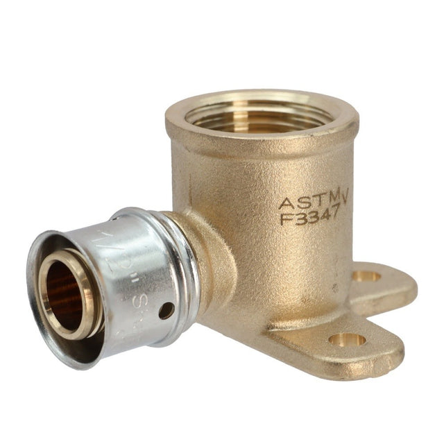 SharkBite UCP334 1/2 in x 1/2 in FNPT Brass PEX Press Female Drop Ear Elbow