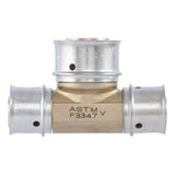 SharkBite UCP408 Brass PEX Press Reducing Tee 1/2 in x 1/2 in x 3/4 in - 3