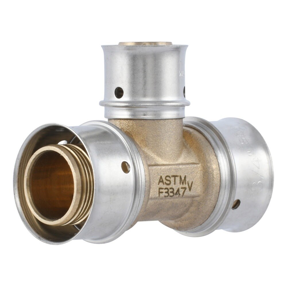 SharkBite UCP412 Brass PEX Press Reducing Tee 3/4 in x 3/4 in x 1/2 in