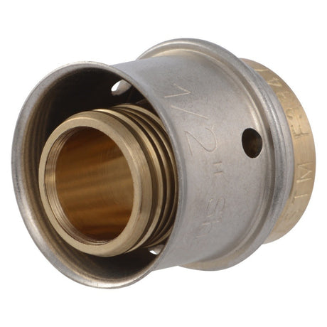 SharkBite UCP514 1/2 in. x 1/2 in. Brass PEX Press Plug for Potable Water Systems