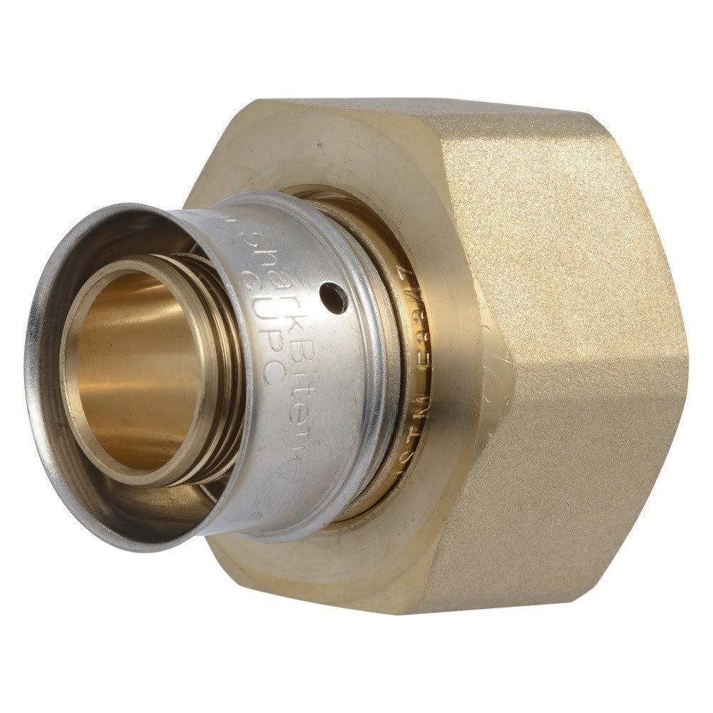 SharkBite UCP529 3/4 in x 1 in NPSM Brass PEX Press Swivel Adapter
