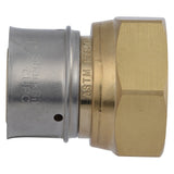 SharkBite UCP594 1 in x 1 in NPSM Brass PEX Press Swivel Adapter with Stainless Steel Sleeve - 3