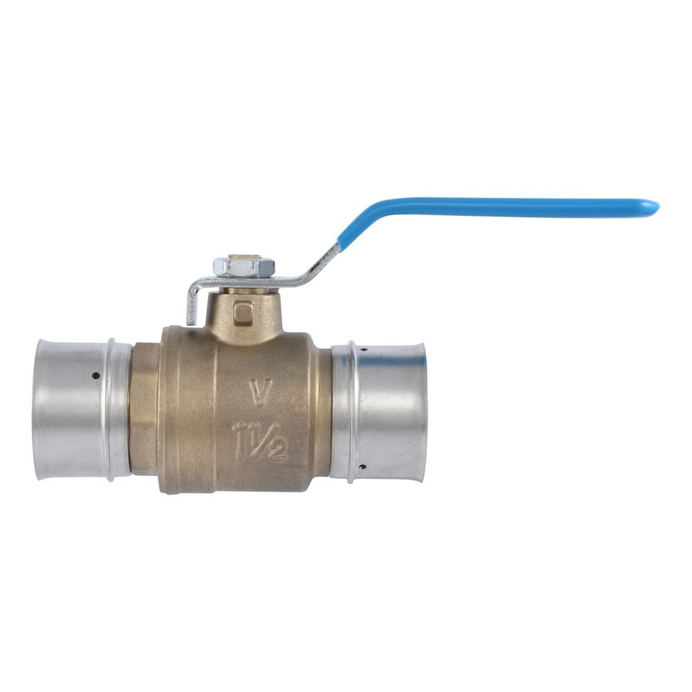 SharkBite UCPBV41 1-1/2 in. x 1-1/2 in. Brass PEX Press Ball Valve for Potable and Hydronic Systems - 3