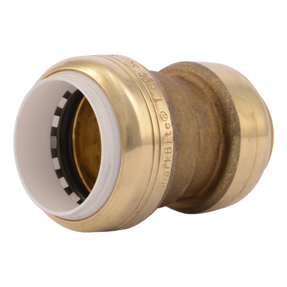 SharkBite UIP4020A 1 in. CTS x 1 in. PVC Push-to-Connect Transition Coupling