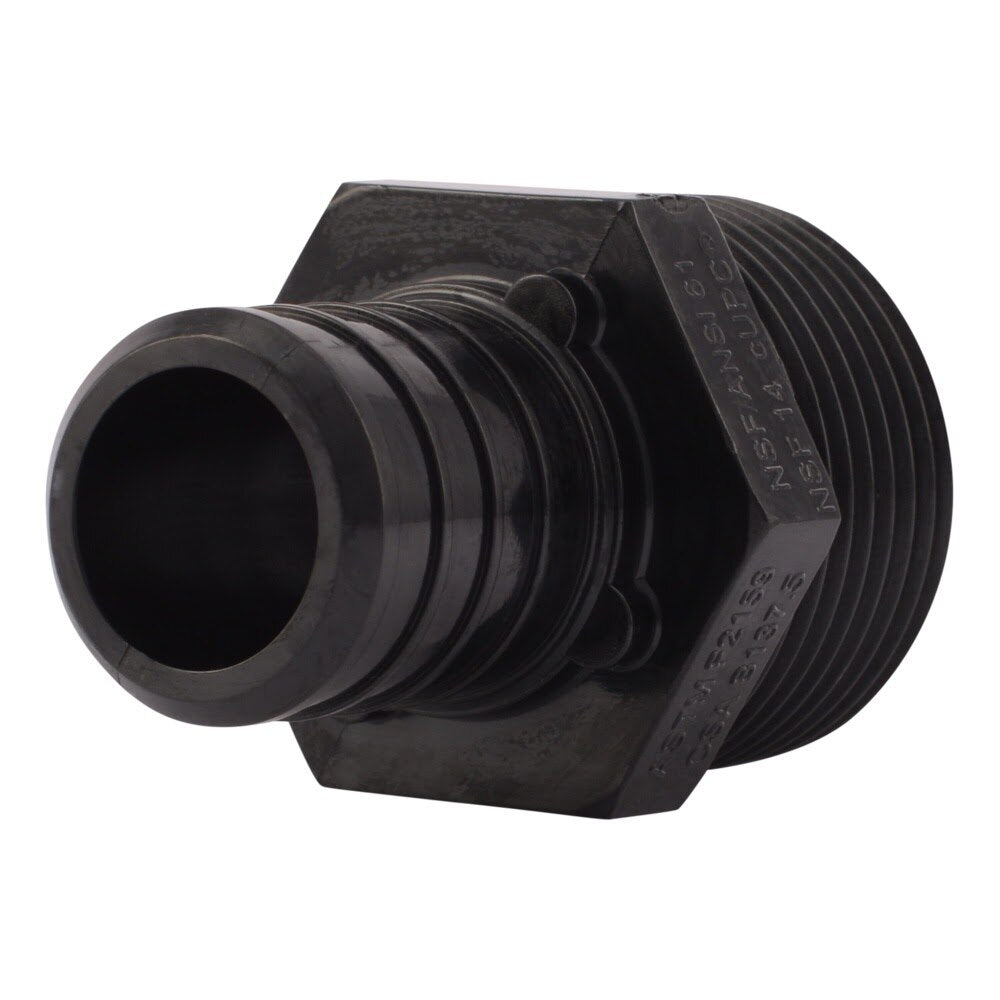 SharkBite UP140 1 in x 1 in Poly Barb Adapter with Male NPT Threads