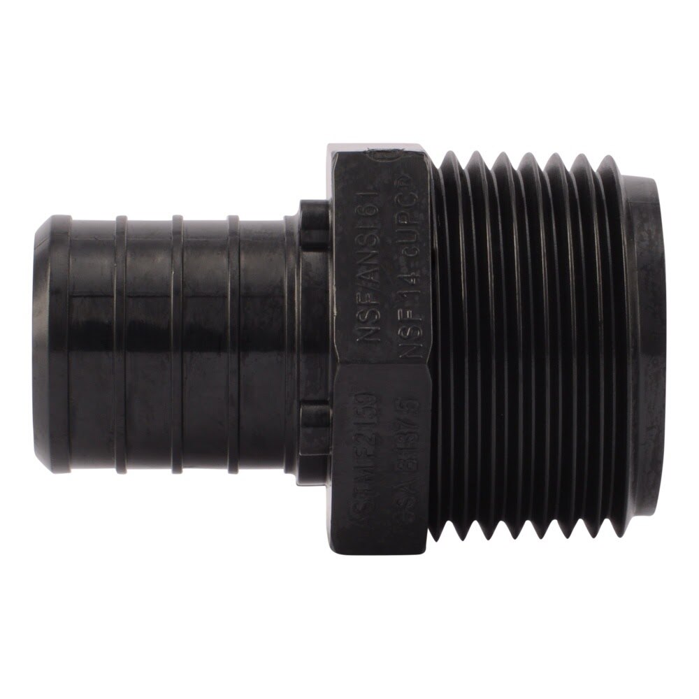 SharkBite UP140 1 in x 1 in Poly Barb Adapter with Male NPT Threads - 2