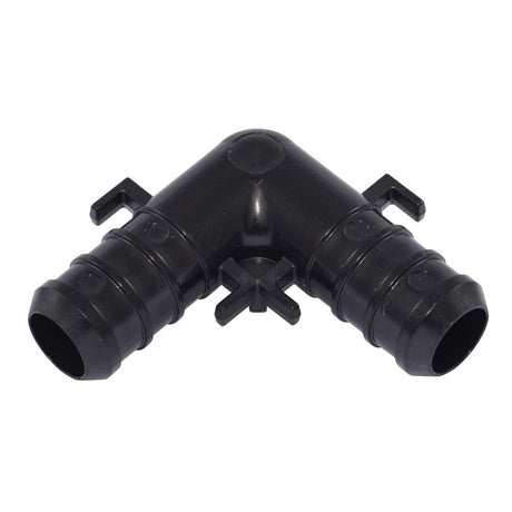SharkBite UP248 1/2 in x 1/2 in Poly Barb 90 Degree PEX Crimp Elbow Fitting