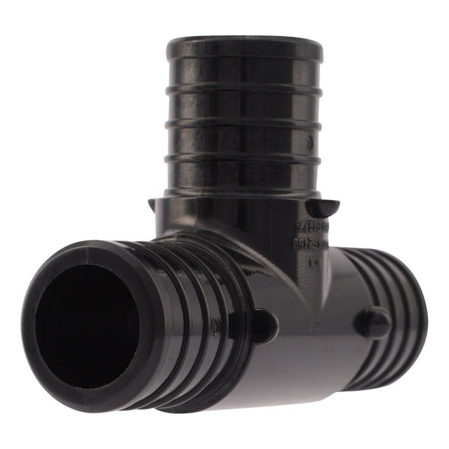 SharkBite UP374 1 in x 1 in x 1 in Poly Barb Tee for PEX and PE-RT Pipe